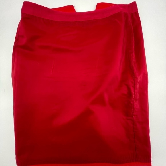 J CREW RED NO.2 PENCIL SKIRT IN ITALIAN STRETCH WOOL - Picture 6 of 9